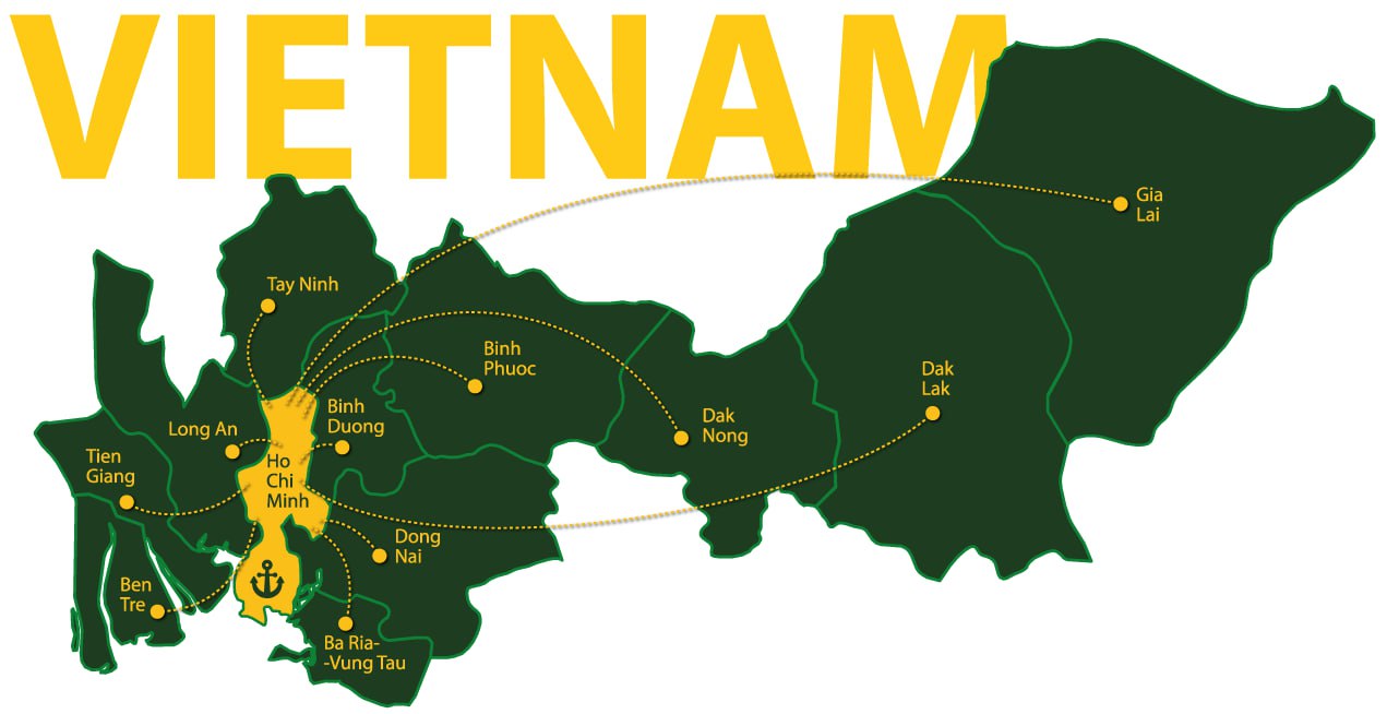 Production map of Vietnam